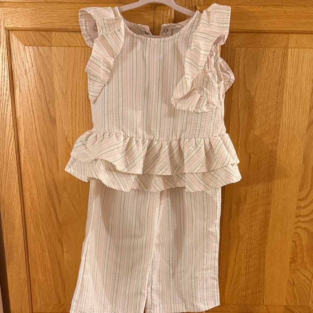 Catherine Malandrino Pink and White Kids Matching Set